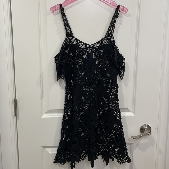 For Love & Lemons Monaco Black XSmall Coverup - Picture 3 of 6